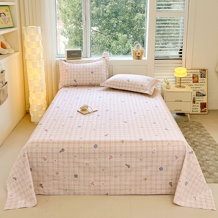 91家纺网 家纺一手货源 找家纺 名优家纺 2026新款13070全棉印花单被套 小粉螺