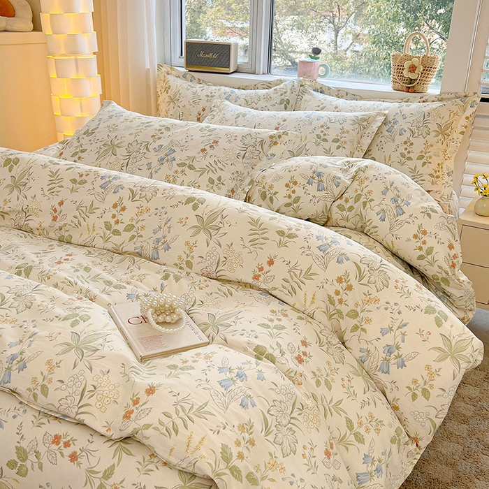 91家纺网 家纺一手货源 找家纺 名优家纺 2026新款13070全棉印花单被套 晚风私语