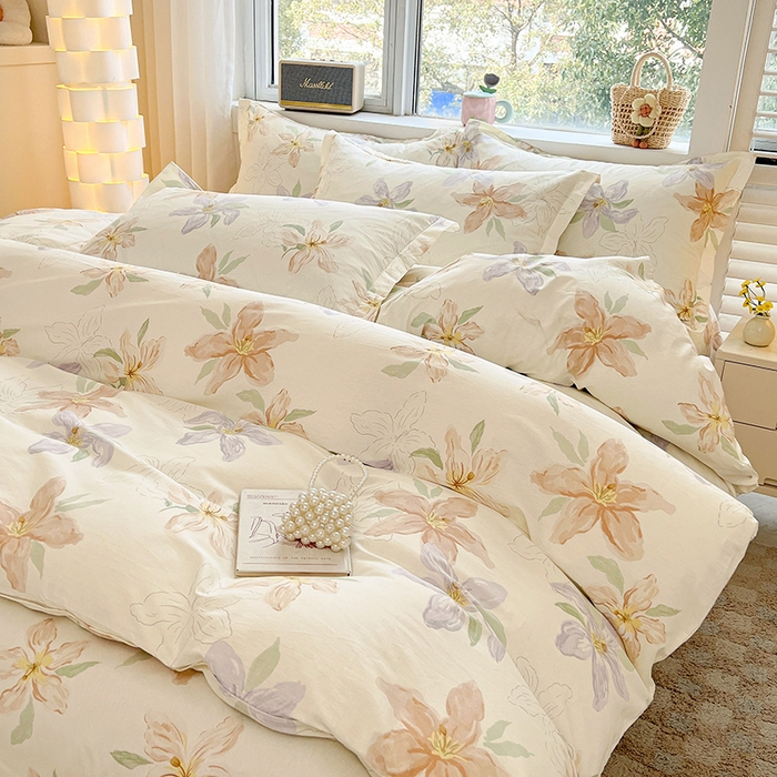 91家纺网 家纺一手货源 找家纺 名优家纺 2026新款13070全棉印花单被套 怡花