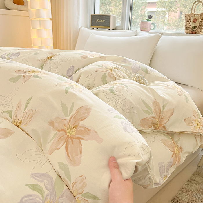 91家纺网 家纺一手货源 找家纺 名优家纺 2026新款13070全棉印花单被套 怡花