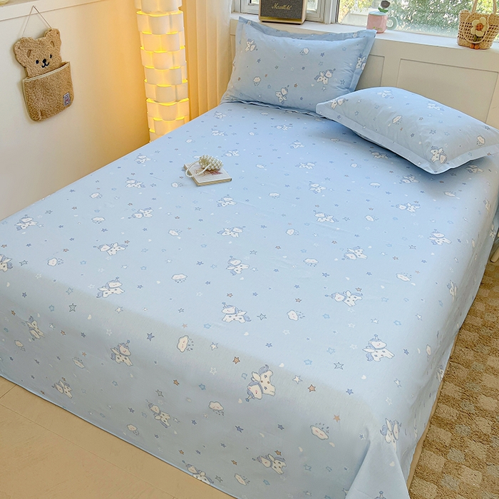 91家纺网 家纺一手货源 找家纺 名优家纺 2026新款13070全棉印花单被套 星星独角兽