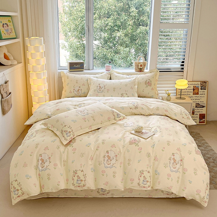 91家纺网 家纺一手货源 找家纺 （总）名优家纺 2026新款13070全棉印花四件套