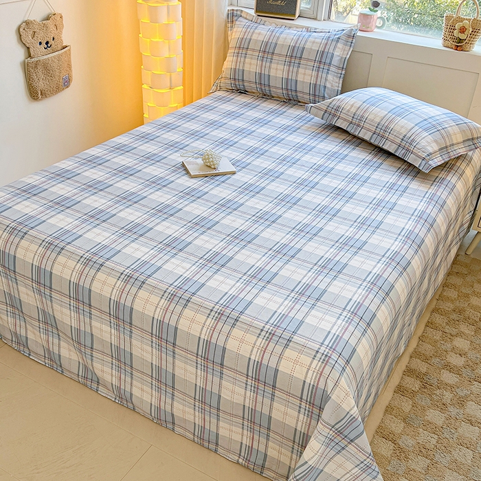 91家纺网 家纺一手货源 找家纺 名优家纺 2026新款13070全棉印花单床单 理想生活-灰