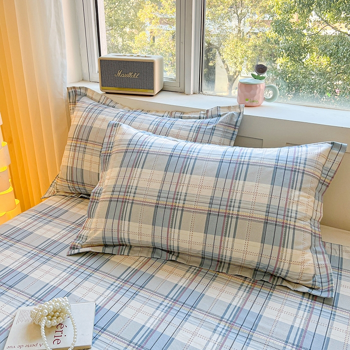 91家纺网 家纺一手货源 找家纺 名优家纺 2026新款13070全棉印花单床单 理想生活-灰