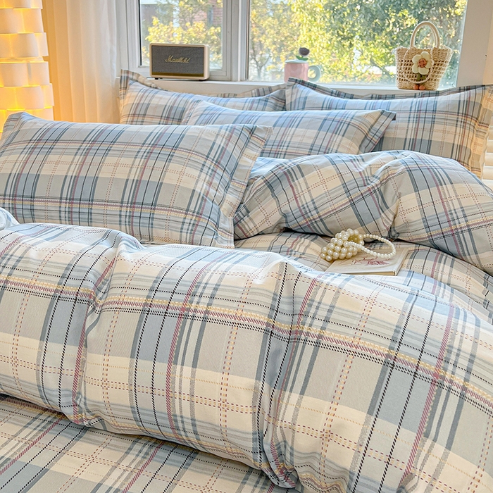 91家纺网 家纺一手货源 找家纺 名优家纺 2026新款13070全棉印花单床单 理想生活-灰