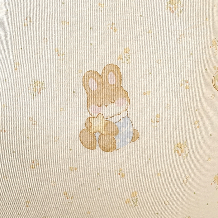 91家纺网 家纺一手货源 找家纺 名优家纺 2026新款13070全棉印花单床单 星点兔语