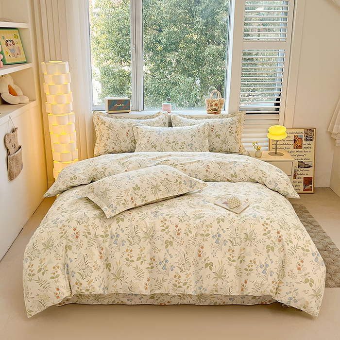 91家纺网 家纺一手货源 找家纺 名优家纺 2026新款13070全棉印花单床单 晚风私语