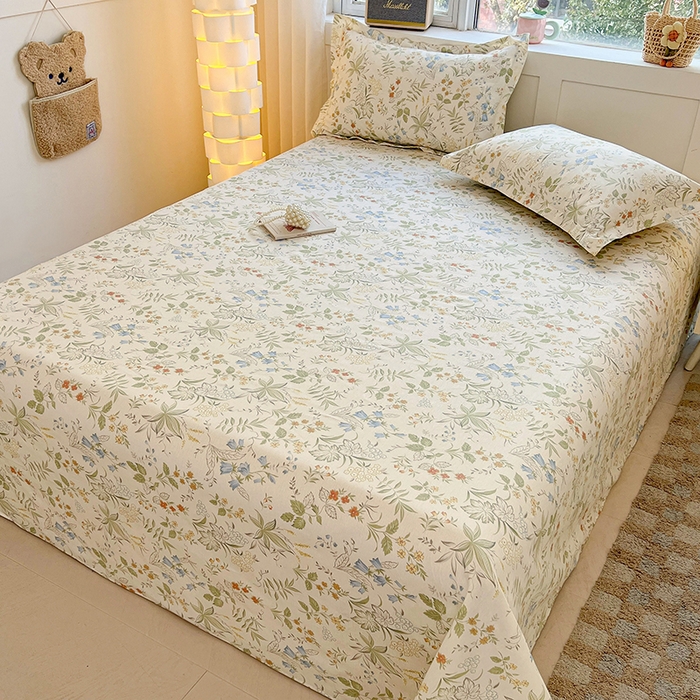 91家纺网 家纺一手货源 找家纺 名优家纺 2026新款13070全棉印花单床单 晚风私语