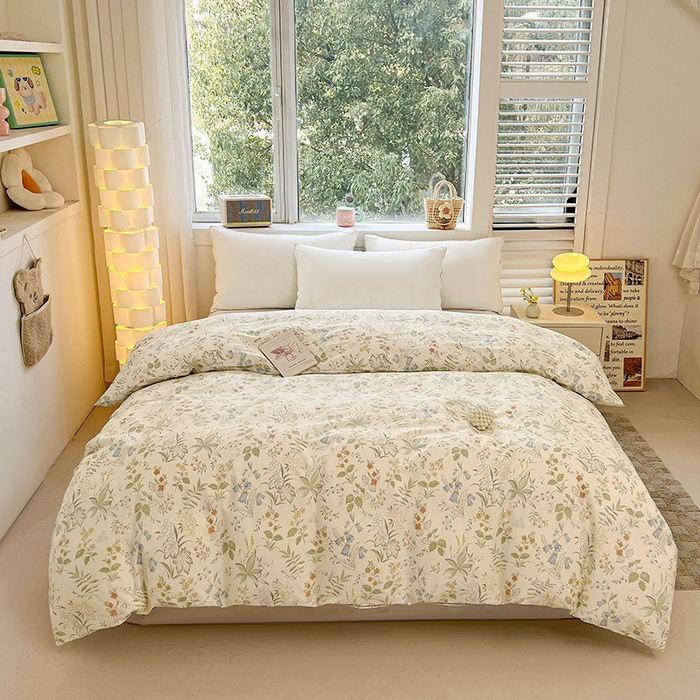 91家纺网 家纺一手货源 找家纺 名优家纺 2026新款13070全棉印花单床单 晚风私语