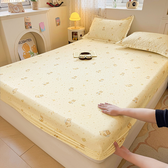 91家纺网 家纺一手货源 找家纺 名优家纺 2026新款13070全棉印花单床笠 怡花