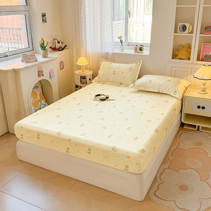 91家纺网 家纺一手货源 找家纺 名优家纺 2026新款13070全棉印花单床笠 怡花