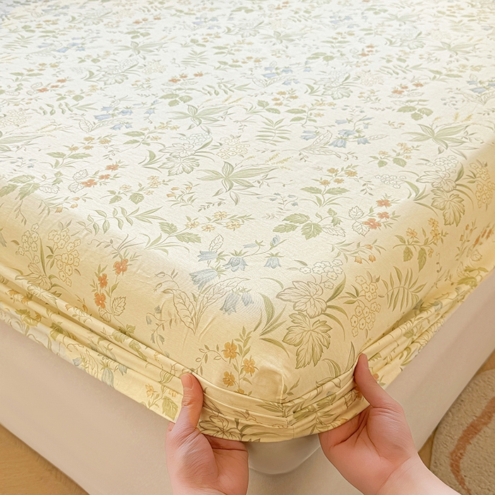 91家纺网 家纺一手货源 找家纺 名优家纺 2026新款13070全棉印花单床笠 晚风私语