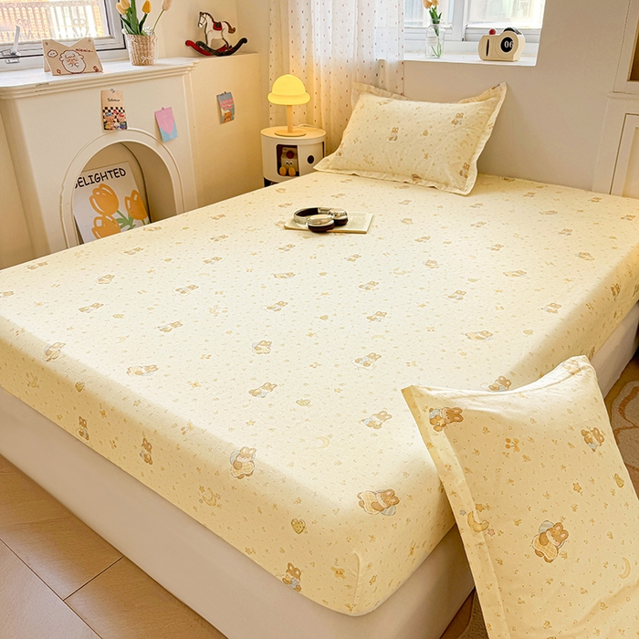 91家纺网 家纺一手货源 找家纺 名优家纺 2026新款13070全棉印花单床笠 怡花