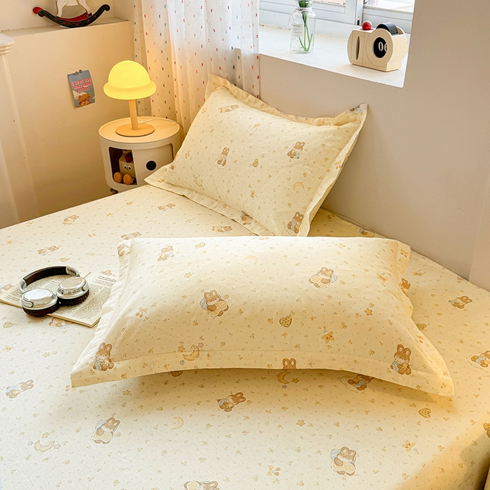 91家纺网 家纺一手货源 找家纺 名优家纺 2026新款13070全棉印花单床笠 怡花