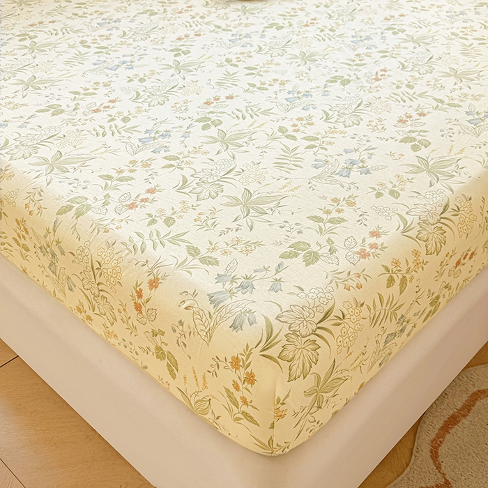 91家纺网 家纺一手货源 找家纺 名优家纺 2026新款13070全棉印花单床笠 晚风私语