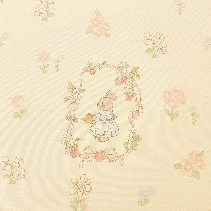 91家纺网 家纺一手货源 找家纺 名优家纺 2026新款13070全棉印花单床笠 兔茶春序