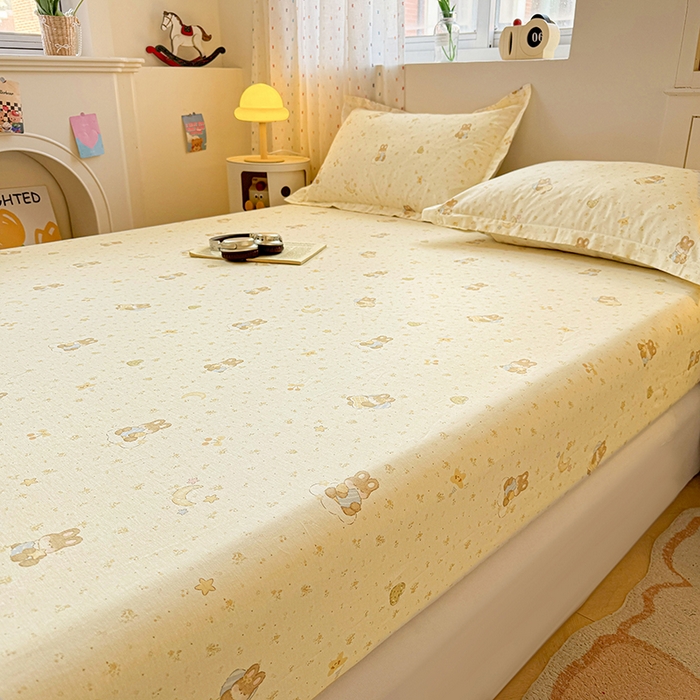 91家纺网 家纺一手货源 找家纺 名优家纺 2026新款13070全棉印花单床笠 怡花