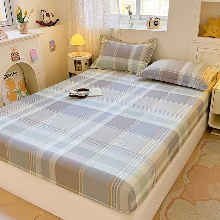 91家纺网 家纺一手货源 找家纺 名优家纺 2026新款13070全棉印花单床笠 卡希亚