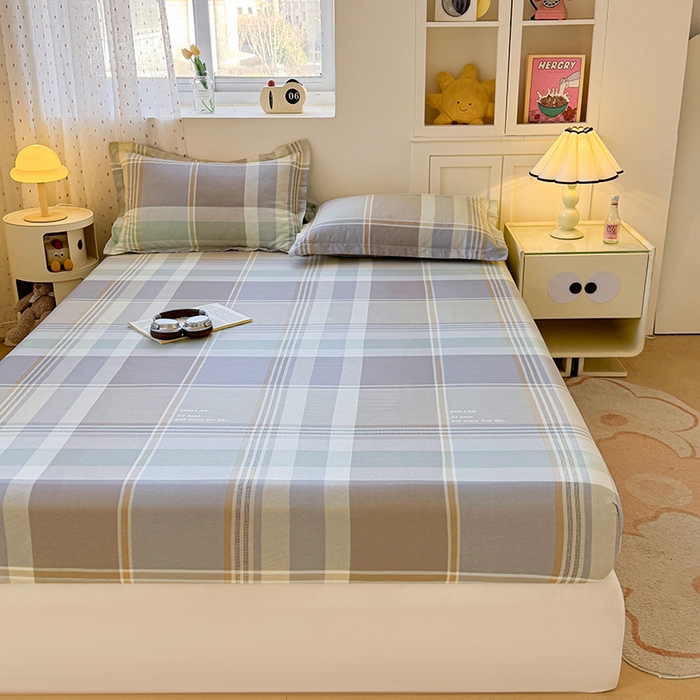 91家纺网 家纺一手货源 找家纺 名优家纺 2026新款13070全棉印花单床笠 卡希亚