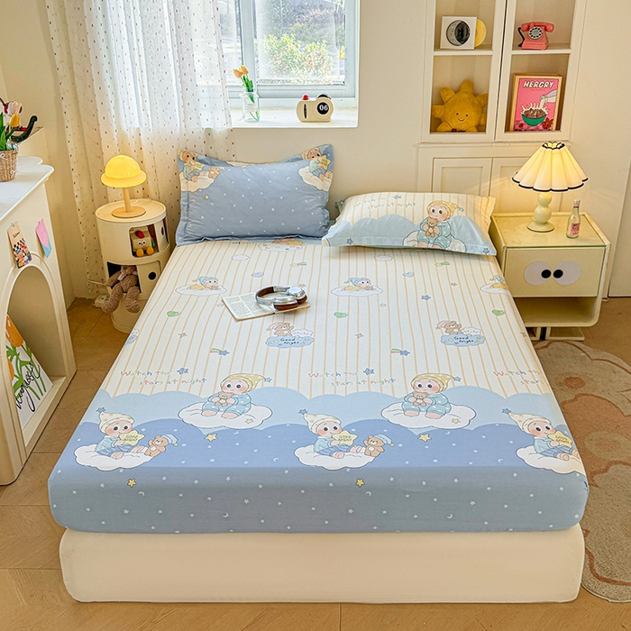 名优家纺 2026新款13070全棉印花单床笠 星语星愿