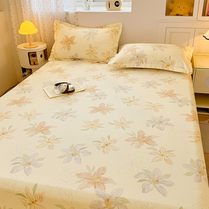 91家纺网 家纺一手货源 找家纺 名优家纺 2026新款13070全棉印花单床笠 星点兔语