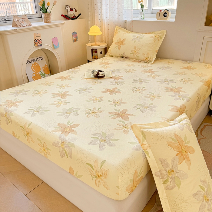 91家纺网 家纺一手货源 找家纺 名优家纺 2026新款13070全棉印花单床笠 星点兔语