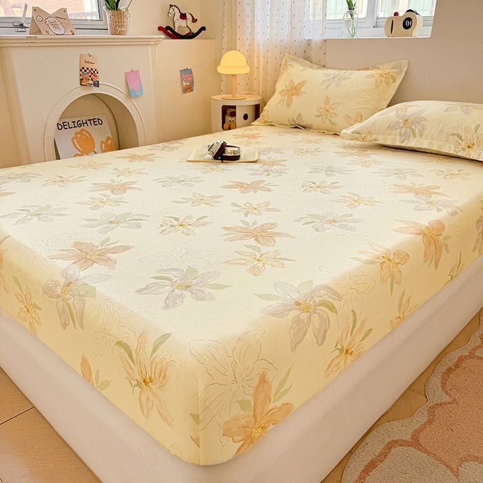 91家纺网 家纺一手货源 找家纺 名优家纺 2026新款13070全棉印花单床笠 星点兔语