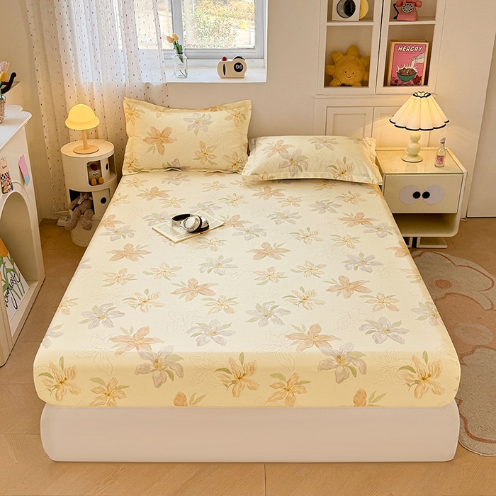 名优家纺 2026新款13070全棉印花单床笠 星点兔语