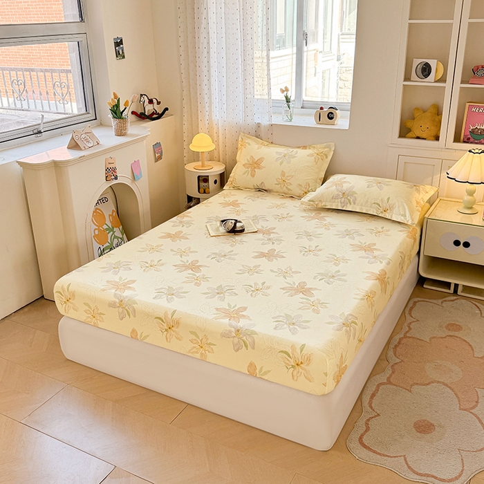 91家纺网 家纺一手货源 找家纺 名优家纺 2026新款13070全棉印花单床笠 星点兔语