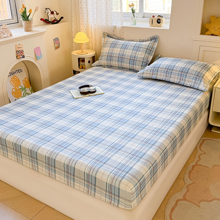 91家纺网 家纺一手货源 找家纺 名优家纺 2026新款13070全棉印花单床笠 理想生活-灰