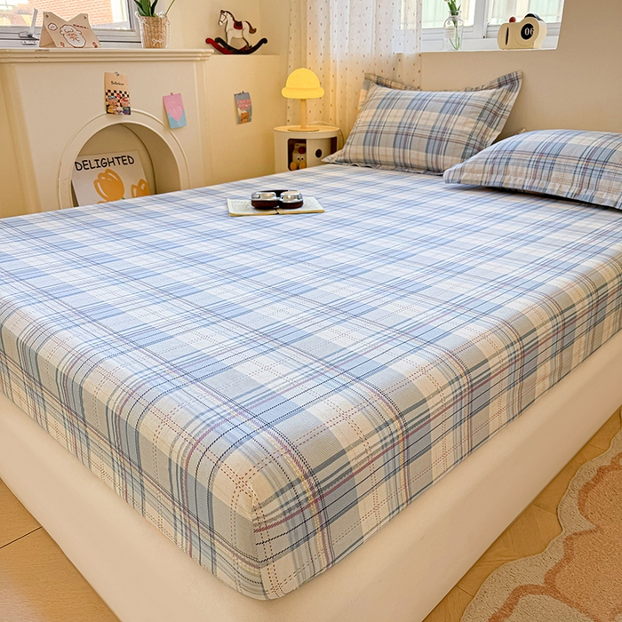 91家纺网 家纺一手货源 找家纺 名优家纺 2026新款13070全棉印花单床笠 理想生活-灰