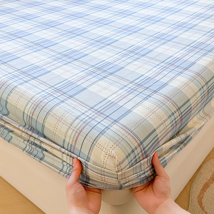 91家纺网 家纺一手货源 找家纺 名优家纺 2026新款13070全棉印花单床笠 理想生活-灰