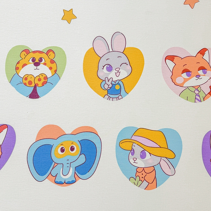 91家纺网 家纺一手货源 找家纺 名优家纺 2026新款13070全棉印花单床笠 开心动物城