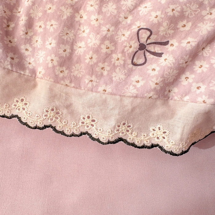 91家纺网 家纺一手货源 找家纺 （总）一比一家纺 2026新款A类仿棉古法水洗棉法式全棉花边四件套