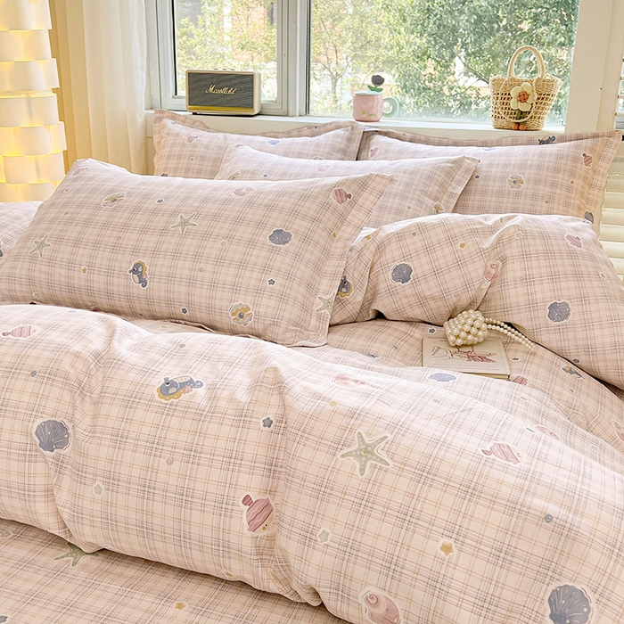 91家纺网 家纺一手货源 找家纺 名优家纺 2026新款13070全棉印花单枕套 小粉螺