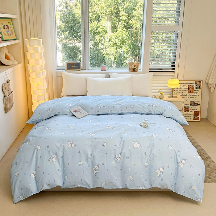 91家纺网 家纺一手货源 找家纺 名优家纺 2026新款13070全棉印花单枕套 星星独角兽