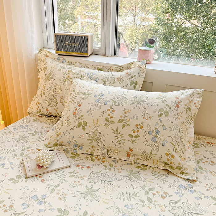 91家纺网 家纺一手货源 找家纺 名优家纺 2026新款13070全棉印花单枕套 晚风私语