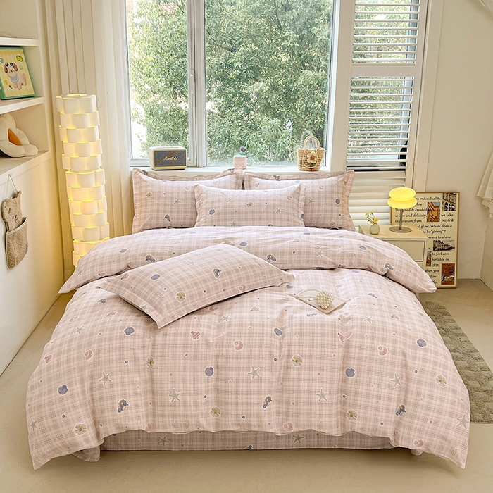 91家纺网 家纺一手货源 找家纺 名优家纺 2026新款13070全棉印花单枕套 小粉螺