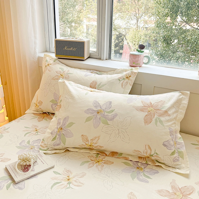 91家纺网 家纺一手货源 找家纺 名优家纺 2026新款13070全棉印花单枕套 怡花