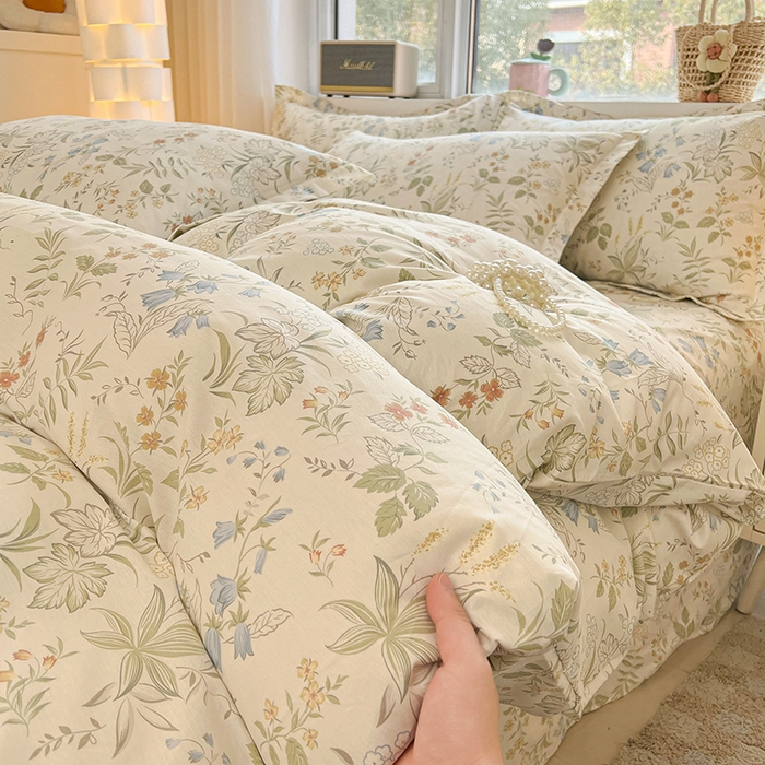 91家纺网 家纺一手货源 找家纺 名优家纺 2026新款13070全棉印花四件套 晚风私语