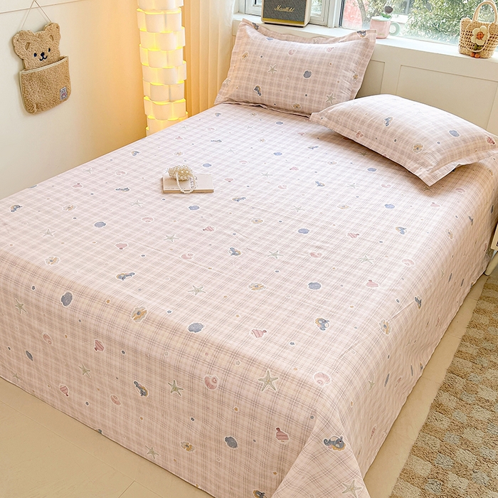 91家纺网 家纺一手货源 找家纺 名优家纺 2026新款13070全棉印花四件套 小粉螺