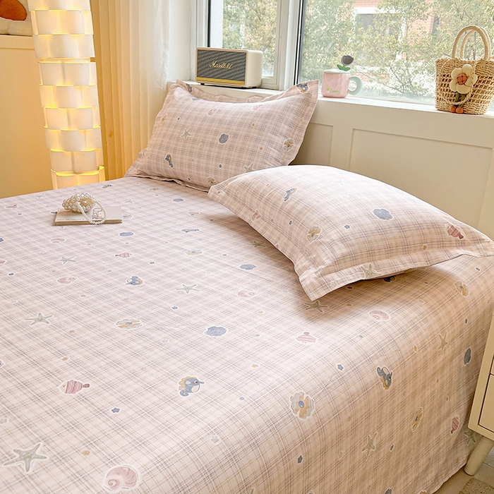 91家纺网 家纺一手货源 找家纺 名优家纺 2026新款13070全棉印花四件套 小粉螺