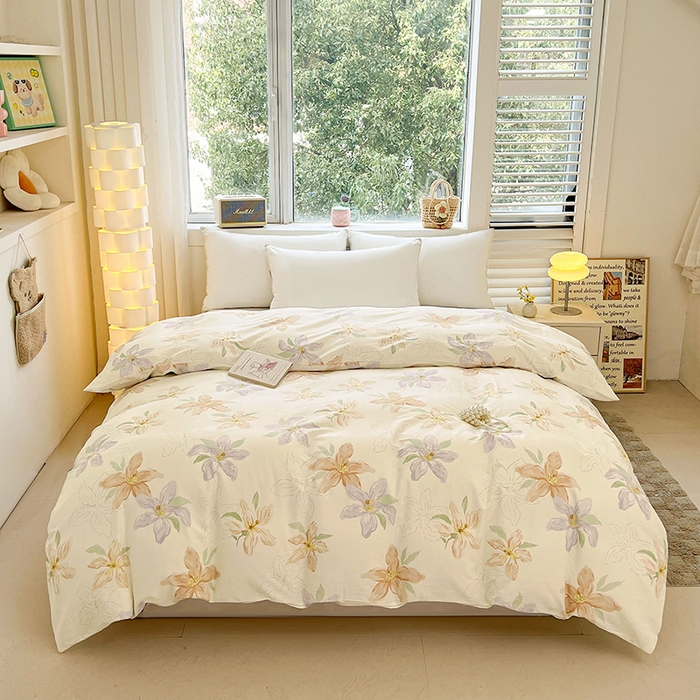 91家纺网 家纺一手货源 找家纺 名优家纺 2026新款13070全棉印花四件套 怡花