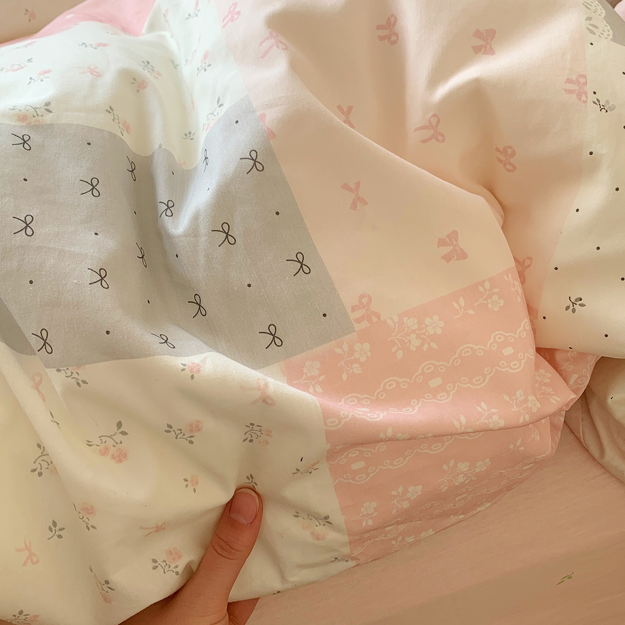 91家纺网 家纺一手货源 找家纺 （总）桃喜 2026春夏新品全棉碎花三件套四件套-场景一