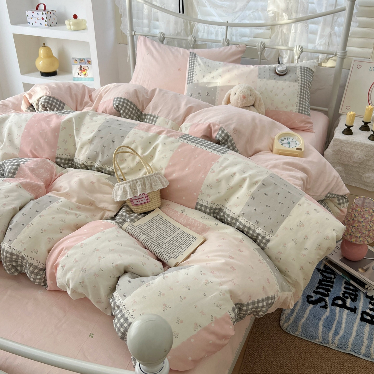 91家纺网 家纺一手货源 找家纺 （总）桃喜 2026春夏新品全棉碎花三件套四件套-场景二