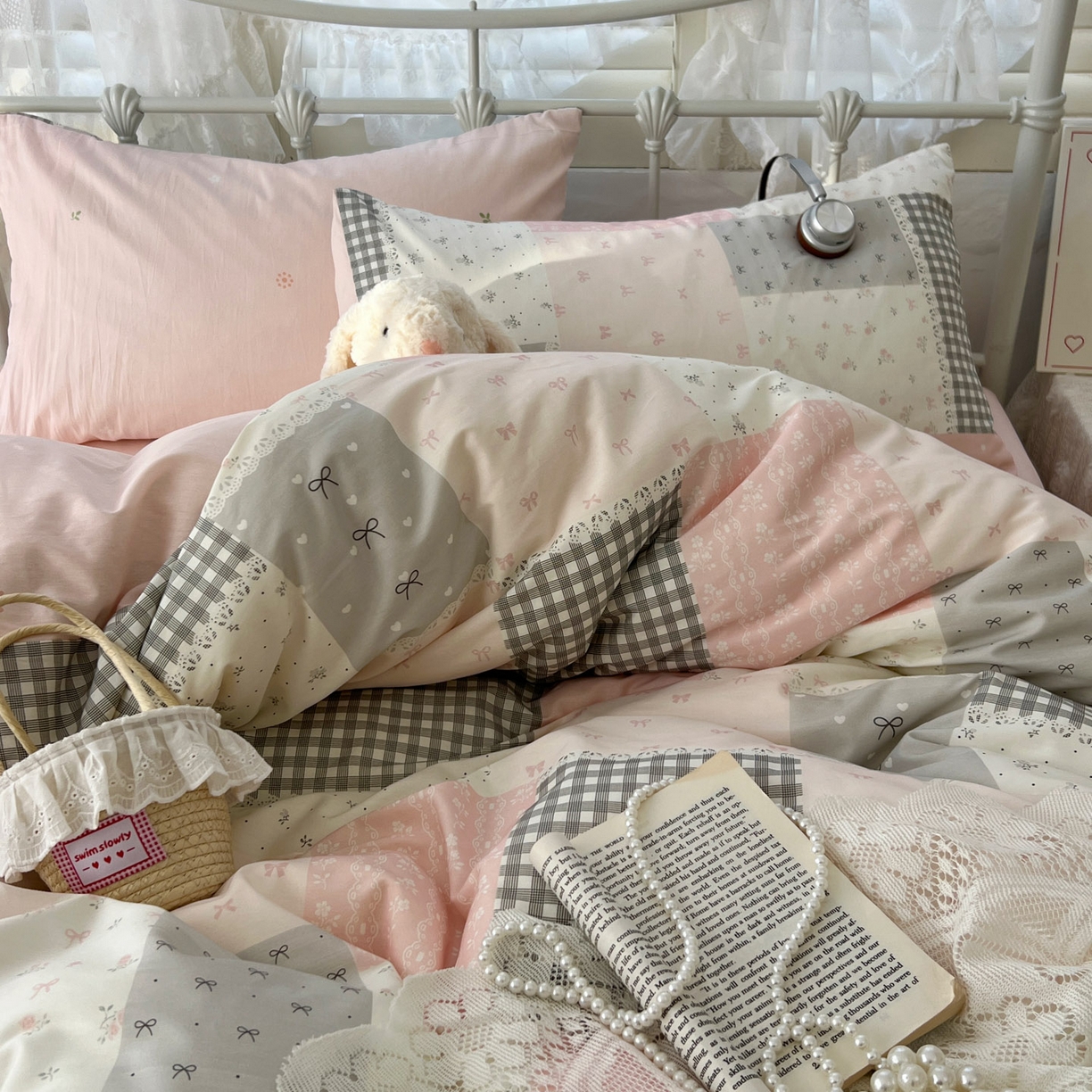 91家纺网 家纺一手货源 找家纺 （总）桃喜 2026春夏新品全棉碎花三件套四件套-场景二