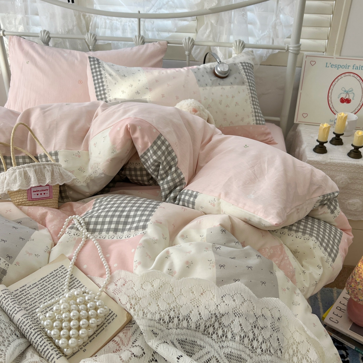 91家纺网 家纺一手货源 找家纺 （总）桃喜 2026春夏新品全棉碎花三件套四件套-场景二