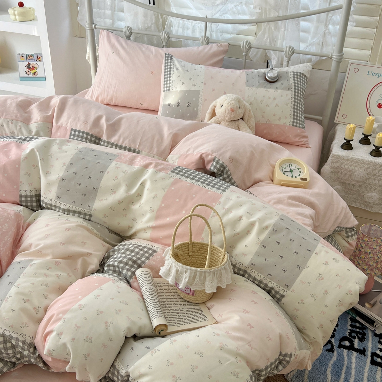 91家纺网 家纺一手货源 找家纺 （总）桃喜 2026春夏新品全棉碎花三件套四件套-场景二