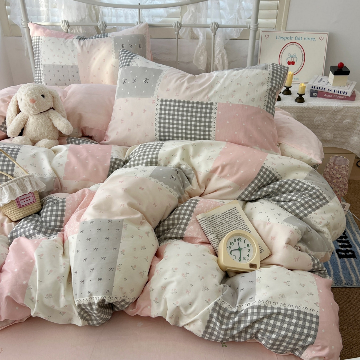 91家纺网 家纺一手货源 找家纺 （总）桃喜 2026春夏新品全棉碎花三件套四件套-场景二