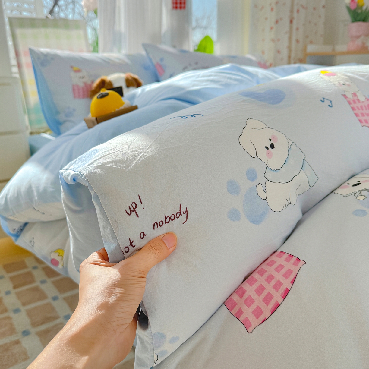 91家纺网 家纺一手货源 找家纺 （总）颜选 2026新款仿棉105克加厚水洗棉被套-含买家秀